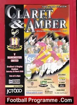 Bradford City v Manchester United 2000 - football programme