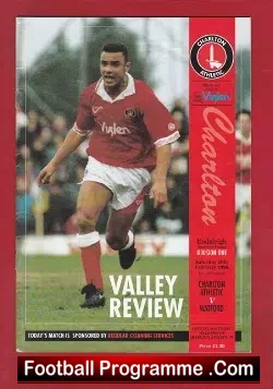 Charlton Athletic v Watford 1994 - Multi Autographed Signed - football programme