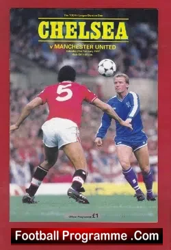 Chelsea v Manchester United 1987 - football programme