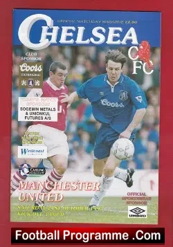 Chelsea v Manchester United 1995 - football programme