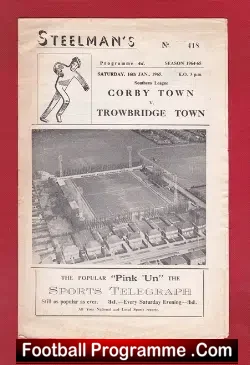 Corby Town v Trowbridge Town 1965 – Southern League