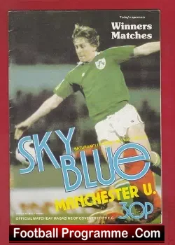 Coventry City v Manchester United 1981 - football programme