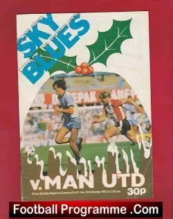 Coventry City v Manchester United 1982 - football programme