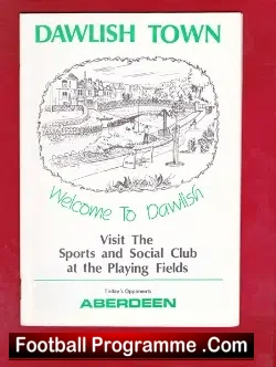 Dawlish Town v Aberdeen 1987 – Friendly Match