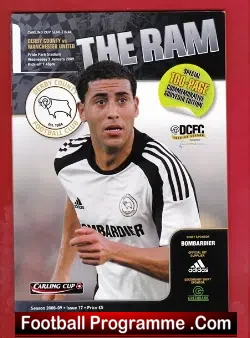 Derby County v Manchester United 2009 - football programme