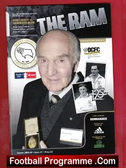 Derby County v Manchester United 2009 - FA Cup - football programme