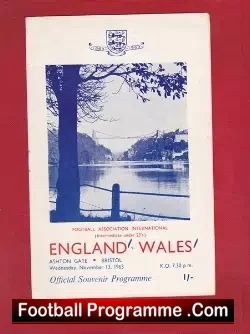 England v Wales 1963 – U23 at Ashton Gate – Bristol