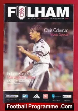 Fulham v Manchester United 2002 - football programme