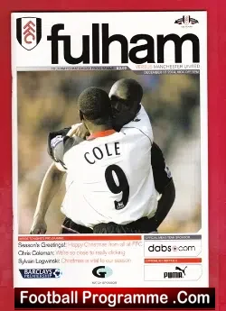 Fulham v Manchester United 2004 - football programme