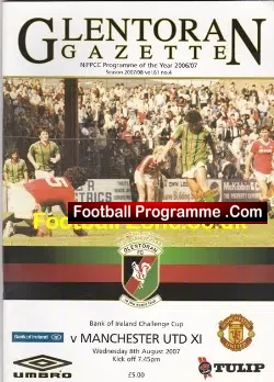Glentoran v Manchester United 2007 – Irish Ireland