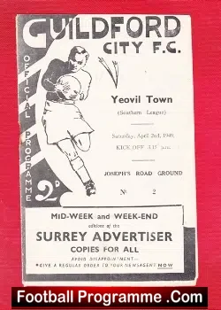 Guildford City v Yeovil Town 1949
