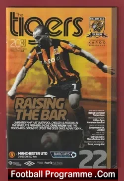 Hull City v Manchester United 2009 - football programme