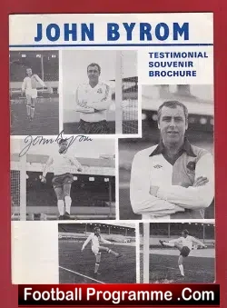 John Byrom Testimonial Benefit Bolton Wanderers 1978 - Signed - football programme