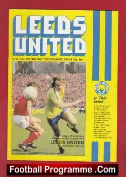 Leeds United v Manchester United 1978 - football programme
