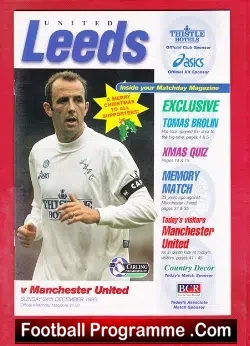 Leeds United v Manchester United 1995 - football programme