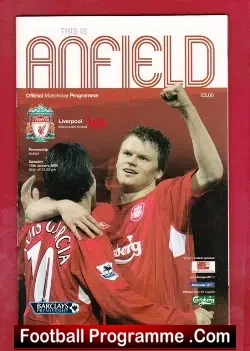 Liverpool v Manchester United 2005 - football programme