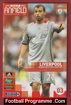 Liverpool v Manchester United 2008 - football programme