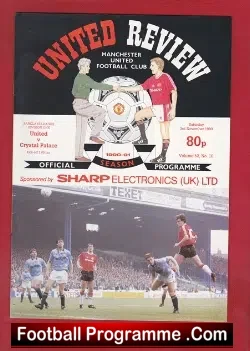 Manchester United v Crystal Palace 1990 - football programme