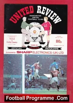 Manchester United v Derby County 1991 - football programme