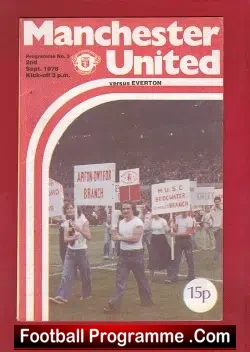 Manchester United v Everton 1978 - football programme