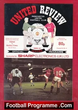 Manchester United v Halifax Town 1990 - football programme