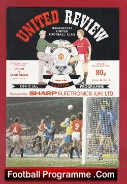 Manchester United v Leeds United 1990 - football programme