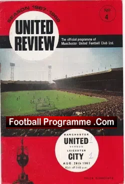 Manchester United v Leicester City 1967 - football programme