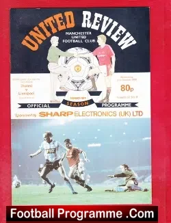 Manchester United v Liverpool 1990 - football programme