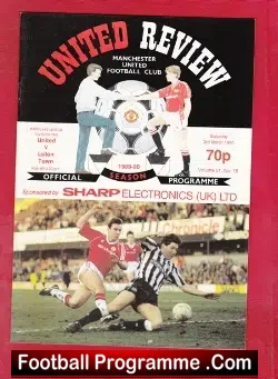 Manchester United v Luton Town 1990 - football programme