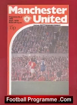 Manchester United v Nottingham Forest 1978