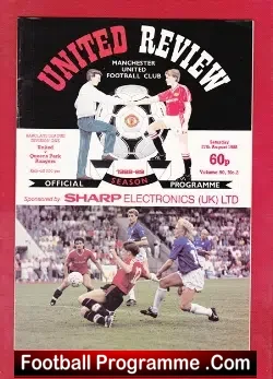 Manchester United v QPR 1988 - Jim Leighton Debut - football programme