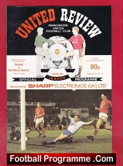 Manchester United v Sheffield United 1990 - football programme