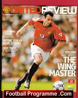Manchester United v Southampton 2002 - football programme