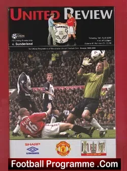 Manchester United v Sunderland 2000 - football programme