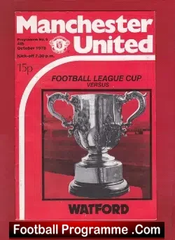 Manchester United v Watford 1978 - football programme
