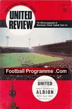 Manchester United v WBA 1967 - football programme