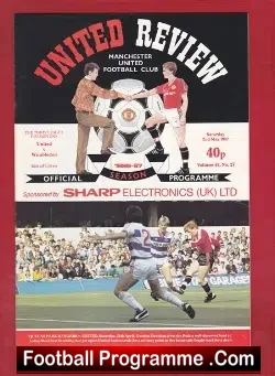 Manchester United v Wimbledon 1987 - Ferguson First Season - football programme