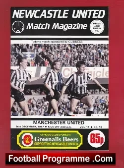 Newcastle United v Manchester United 1987