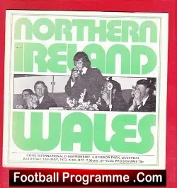 Northern Ireland v Wales 1973 – Brian Evans Autograph SIGNED