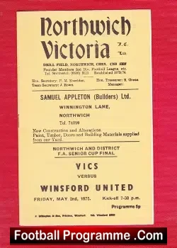 Northwich Victoria v Winsford United 1975 – Senior Cup Final