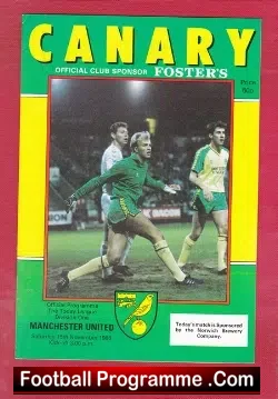 Norwich City v Manchester United 1986