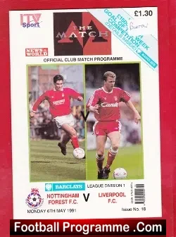 Nottingham Forest v Liverpool 1991 – ITV Sport Issue