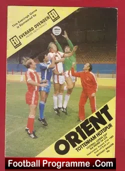Orient v Tottenham 1980 – Multi Autographed Signed