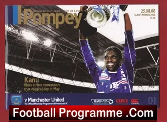 Portsmouth v Manchester United 2008 - football programme