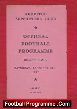 Redditch United v Banbury Spencer 1947