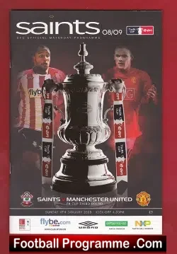 Southampton v Manchester United 2009 - FA Cup - football programme