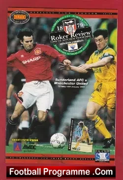 Sunderland v Manchester United 1996 - FA Cup - football programme