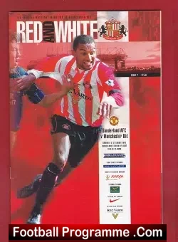 Sunderland v Manchester United 2002 - football programme