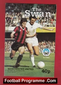 Swansea City v Manchester United 1982 - football programme
