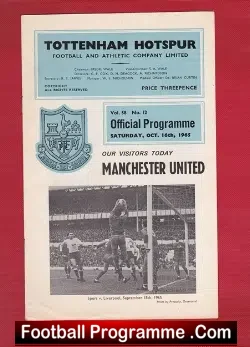 Tottenham Hotspur v Manchester United 1965 – First Ever Sub